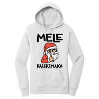 Santa Mele Kalikimaka Hawaiian Christmas Xmas  Women's Pullover Hoodie