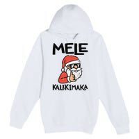 Santa Mele Kalikimaka Hawaiian Christmas Xmas  Premium Pullover Hoodie