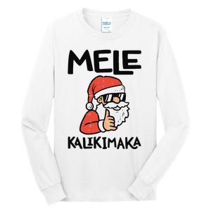 Santa Mele Kalikimaka Hawaiian Christmas Xmas  Tall Long Sleeve T-Shirt