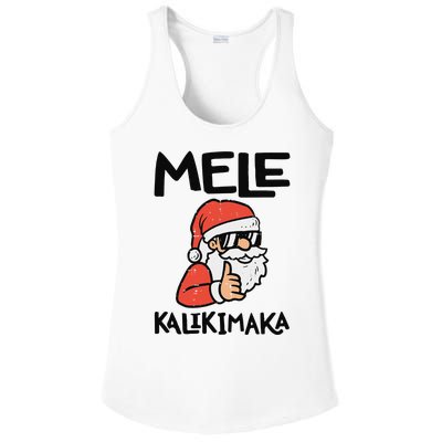 Santa Mele Kalikimaka Hawaiian Christmas Xmas  Ladies PosiCharge Competitor Racerback Tank