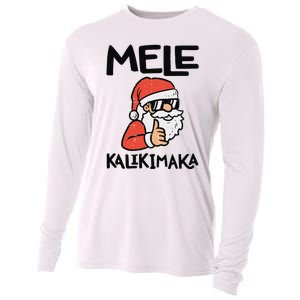 Santa Mele Kalikimaka Hawaiian Christmas Xmas  Cooling Performance Long Sleeve Crew