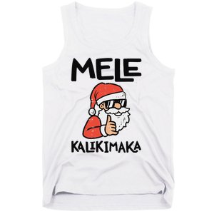 Santa Mele Kalikimaka Hawaiian Christmas Xmas  Tank Top