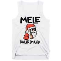 Santa Mele Kalikimaka Hawaiian Christmas Xmas  Tank Top