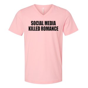 Social Media Killed Romance V-Neck T-Shirt