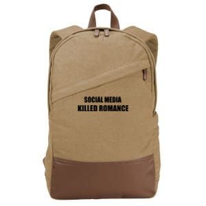 Social Media Killed Romance Cotton Canvas Backpack