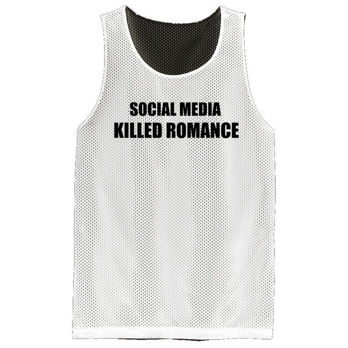 Social Media Killed Romance Mesh Reversible Basketball Jersey Tank