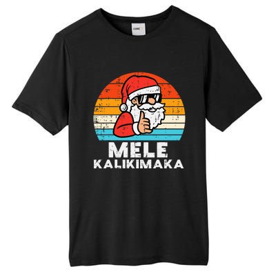 Santa Mele Kalikimaka Hawaiian Christmas Xmas Tall Fusion ChromaSoft Performance T-Shirt