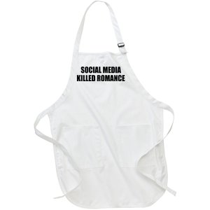 Social Media Killed Romance Full-Length Apron With Pockets