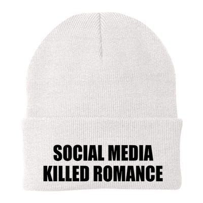 Social Media Killed Romance Knit Cap Winter Beanie