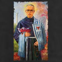 St Maximilian Kolbe Two Crowns Catholic Saint Adult Drive Performance Visor