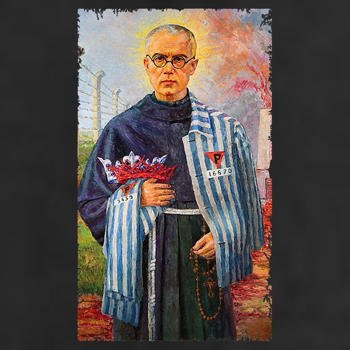 St Maximilian Kolbe Two Crowns Catholic Saint Adult Drive Performance Visor