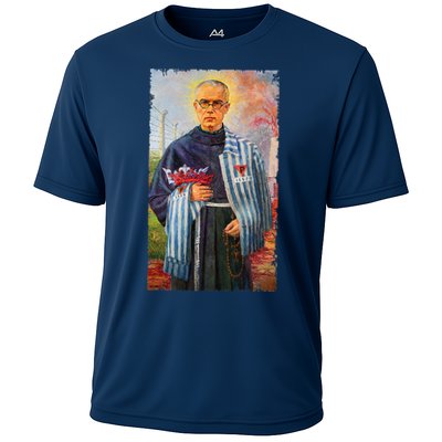 St Maximilian Kolbe Two Crowns Catholic Saint Performance Shirt