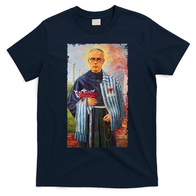 St Maximilian Kolbe Two Crowns Catholic Saint T-Shirt