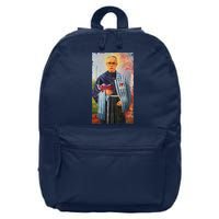 St Maximilian Kolbe Two Crowns Catholic Saint 16 in Basic Backpack