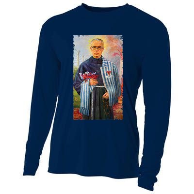 St Maximilian Kolbe Two Crowns Catholic Saint Cooling Performance Long Sleeve Crew