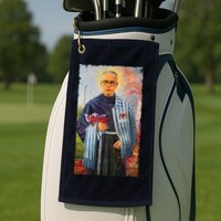 St Maximilian Kolbe Two Crowns Catholic Saint Golf Towel