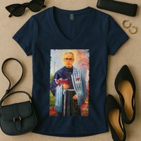 St Maximilian Kolbe Two Crowns Catholic Saint Women's V-Neck T-Shirt