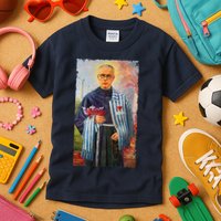 St Maximilian Kolbe Two Crowns Catholic Saint Kids T-Shirt