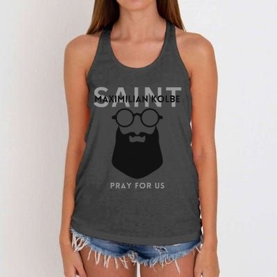 Saint Maximilian Kolbe Women's Knotted Racerback Tank