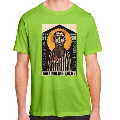 St Maximilian Kolbe Two Crowns Catholic Saint Adult ChromaSoft Performance T-Shirt