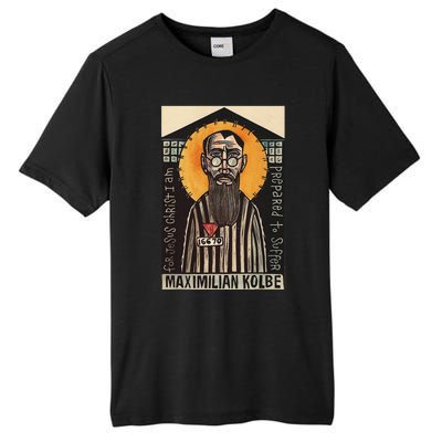 St Maximilian Kolbe Two Crowns Catholic Saint Tall Fusion ChromaSoft Performance T-Shirt