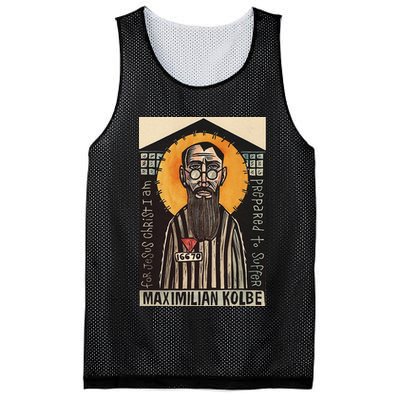 St Maximilian Kolbe Two Crowns Catholic Saint Mesh Reversible Basketball Jersey Tank