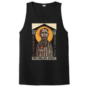 St Maximilian Kolbe Two Crowns Catholic Saint PosiCharge Competitor Tank