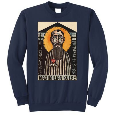 St Maximilian Kolbe Two Crowns Catholic Saint Sweatshirt