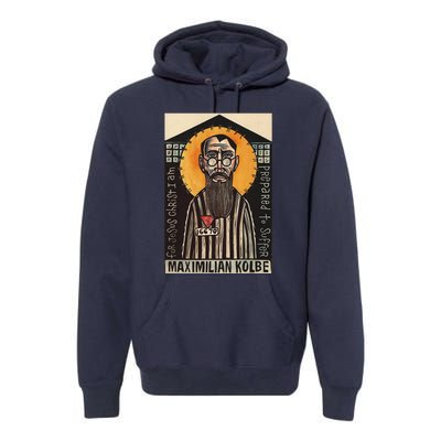 St Maximilian Kolbe Two Crowns Catholic Saint Premium Hoodie