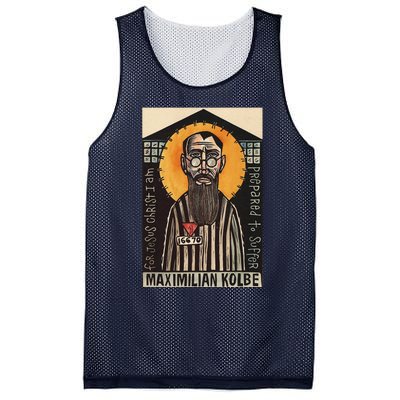 St Maximilian Kolbe Two Crowns Catholic Saint Mesh Reversible Basketball Jersey Tank