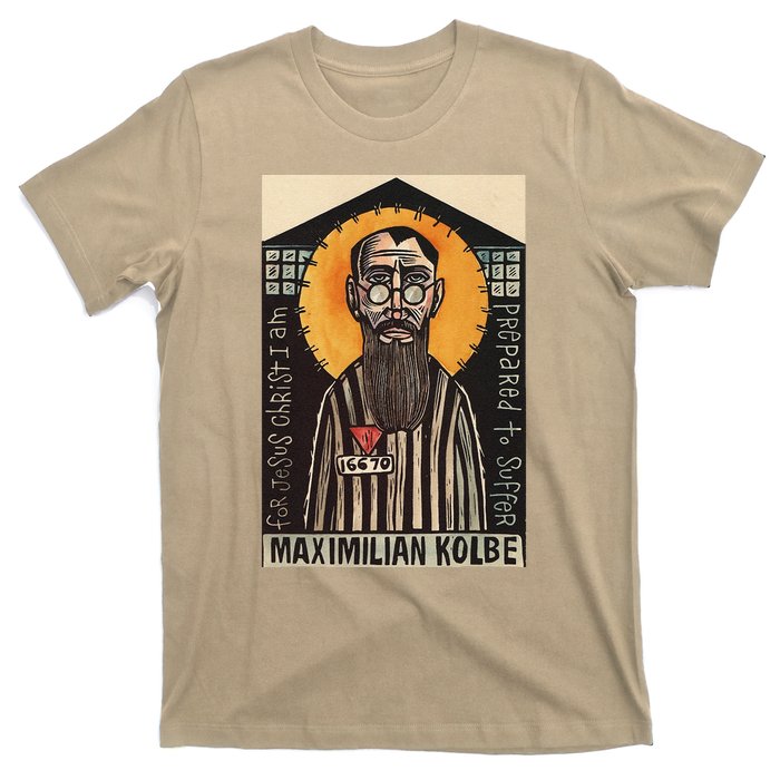 St Maximilian Kolbe Two Crowns Catholic Saint T-Shirt