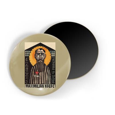 St Maximilian Kolbe Two Crowns Catholic Saint Magnet