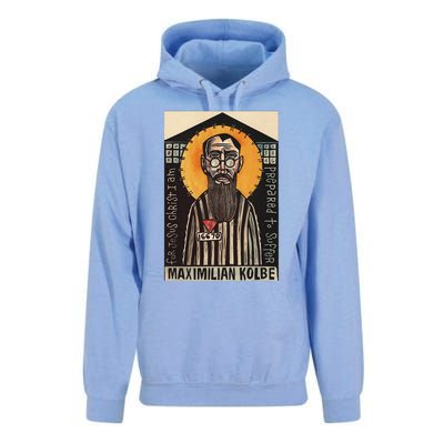 St Maximilian Kolbe Two Crowns Catholic Saint Unisex Surf Hoodie