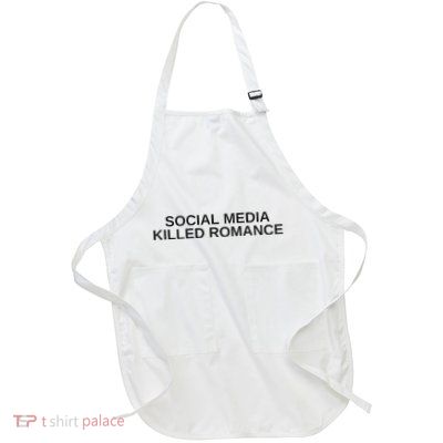 Social Media Killed Romance Full-Length Apron With Pockets