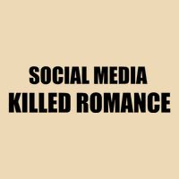 Social Media Killed Romance Drawstring Bag