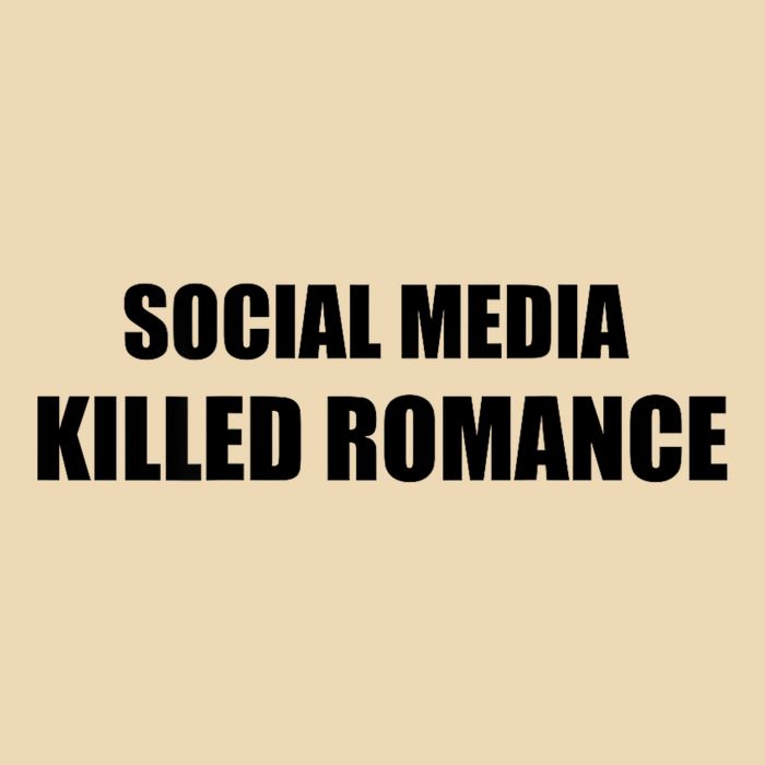 Social Media Killed Romance Drawstring Bag