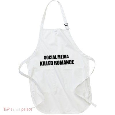 Social Media Killed Romance Full-Length Apron With Pockets