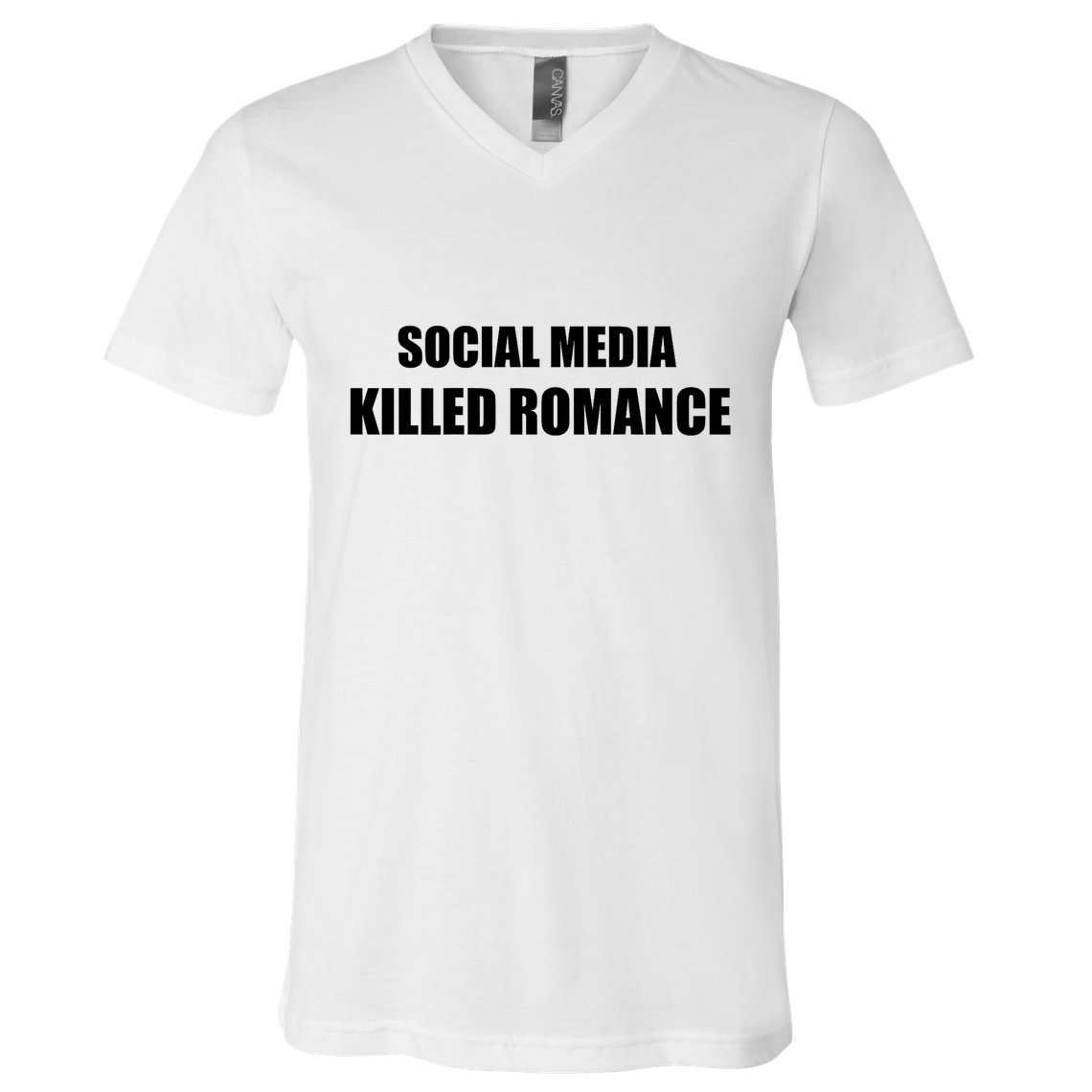 Social Media Killed Romance V-Neck T-Shirt