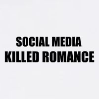 Social Media Killed Romance V-Neck T-Shirt