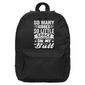 So Many Kisses So Little Space On My Butt Funny 16 in Basic Backpack