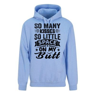 So Many Kisses So Little Space On My Butt Funny Unisex Surf Hoodie