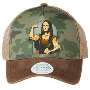 Strong Mona Lisa Leonardo Da Vinci Motiv Bodybuilding Body Legacy Tie Dye Trucker Hat