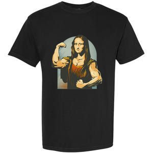 Strong Mona Lisa Leonardo Da Vinci Motiv Bodybuilding Body Garment-Dyed Heavyweight T-Shirt