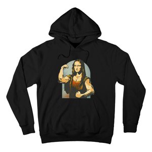 Strong Mona Lisa Leonardo Da Vinci Motiv Bodybuilding Body Hoodie