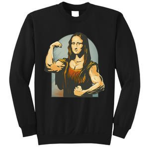 Strong Mona Lisa Leonardo Da Vinci Motiv Bodybuilding Body Sweatshirt