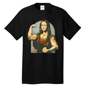 Strong Mona Lisa Leonardo Da Vinci Motiv Bodybuilding Body Tall T-Shirt