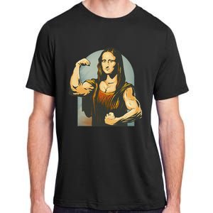 Strong Mona Lisa Leonardo Da Vinci Motiv Bodybuilding Body Adult ChromaSoft Performance T-Shirt