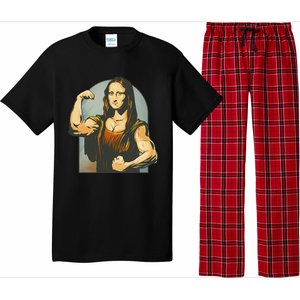 Strong Mona Lisa Leonardo Da Vinci Motiv Bodybuilding Body Pajama Set