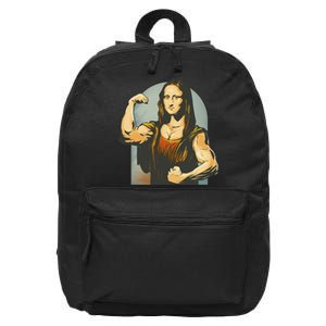 Strong Mona Lisa Leonardo Da Vinci Motiv Bodybuilding Body 16 in Basic Backpack