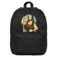 Strong Mona Lisa Leonardo Da Vinci Motiv Bodybuilding Body 16 in Basic Backpack